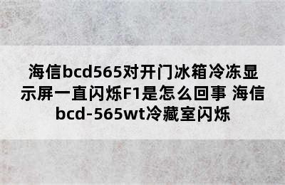 海信bcd565对开门冰箱冷冻显示屏一直闪烁F1是怎么回事 海信bcd-565wt冷藏室闪烁